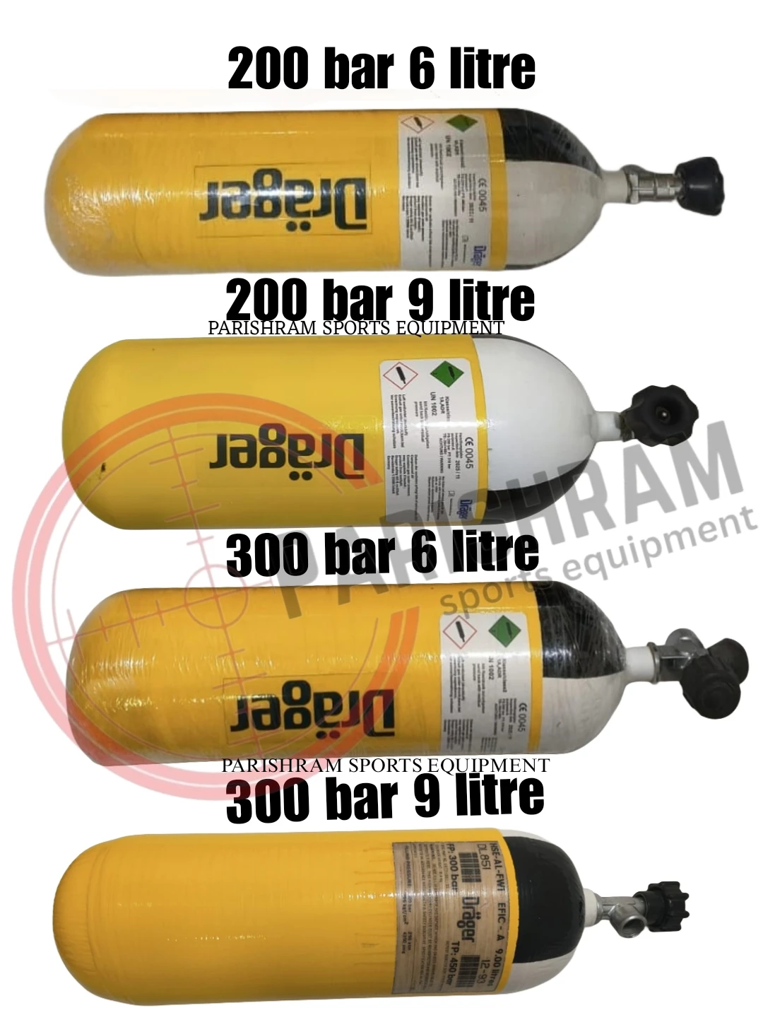 300 BAR & 200 BAR DRAGER REFILLING CYLINDER